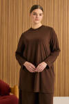 Kahverengi Rayon Pijama Üstü - 1