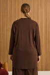 Kahverengi Rayon Pijama Üstü - 5