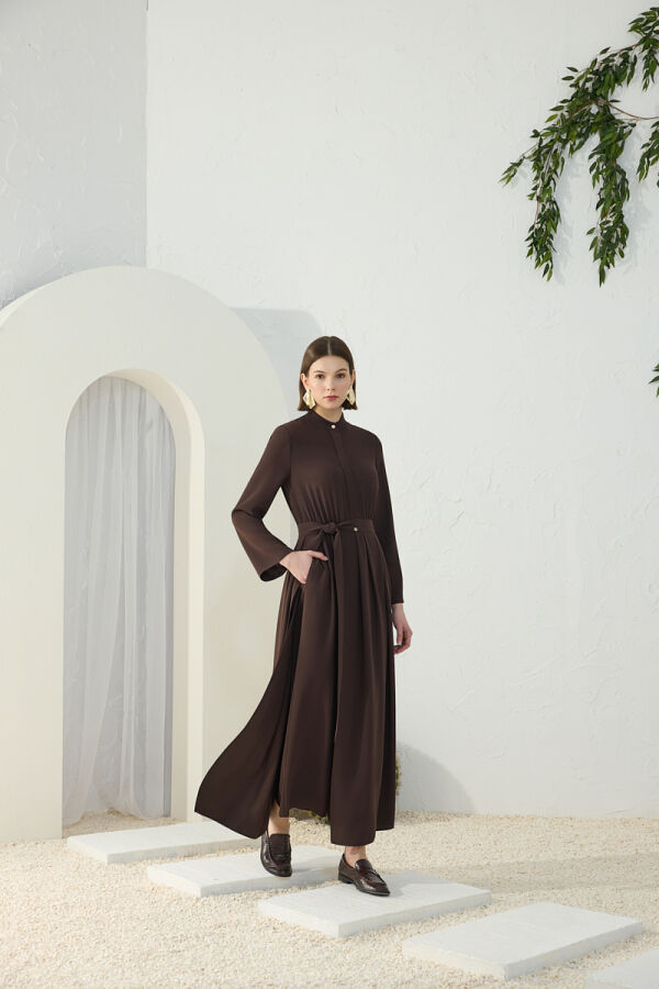 Kahverengi Seyyar Kuşaklı Tulum - 1