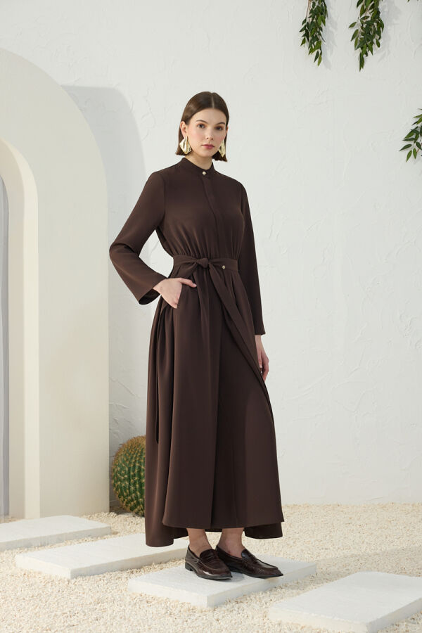 Kahverengi Seyyar Kuşaklı Tulum - 4