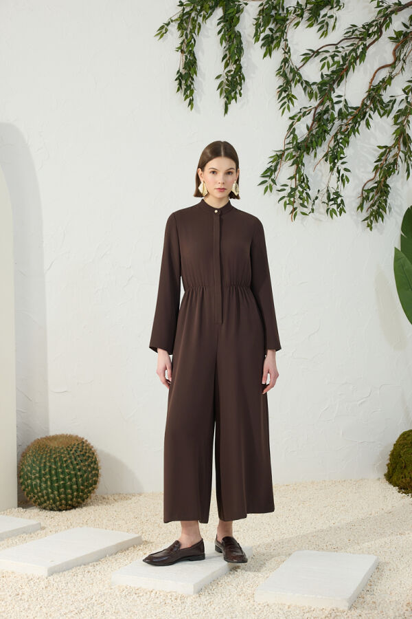 Kahverengi Seyyar Kuşaklı Tulum - 5