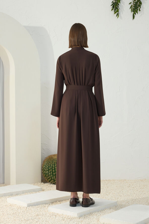 Kahverengi Seyyar Kuşaklı Tulum - 7