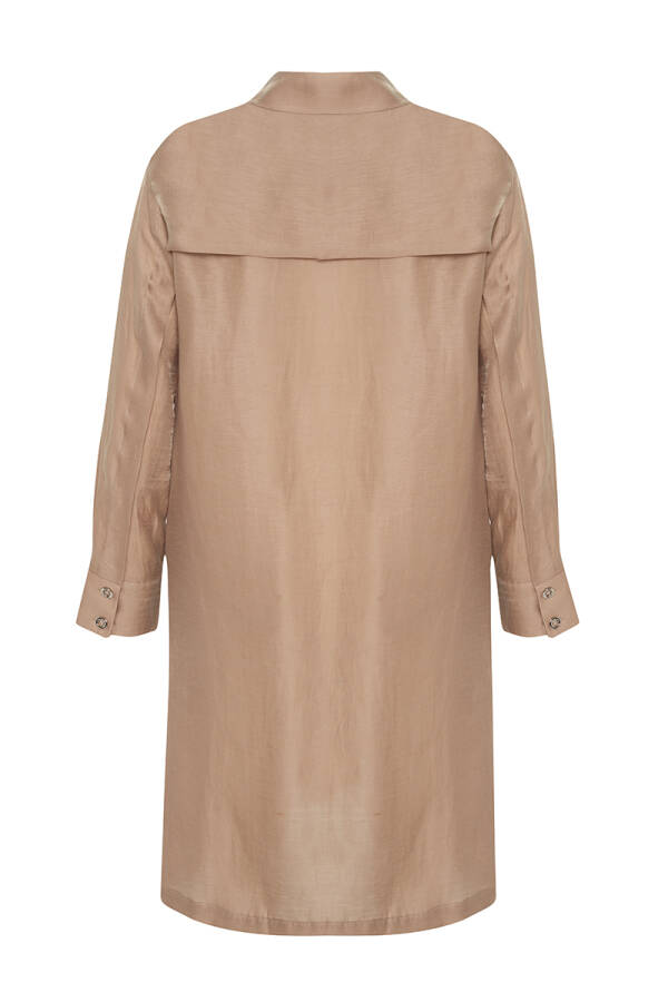 Kahverengi Sırtı Anler Detaylı Tunik - 3