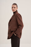 Kahverengi Süet Klasik Ceket - 3
