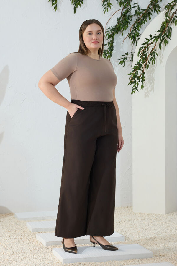 Kahverengi Suet Pantolon - 4