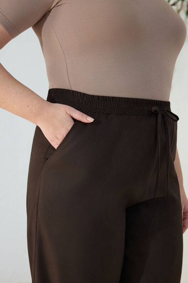 Kahverengi Suet Pantolon - 5