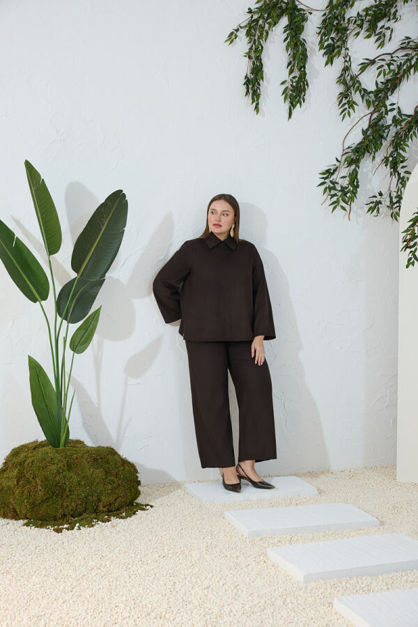 Kahverengi Suet Pantolon - Aker