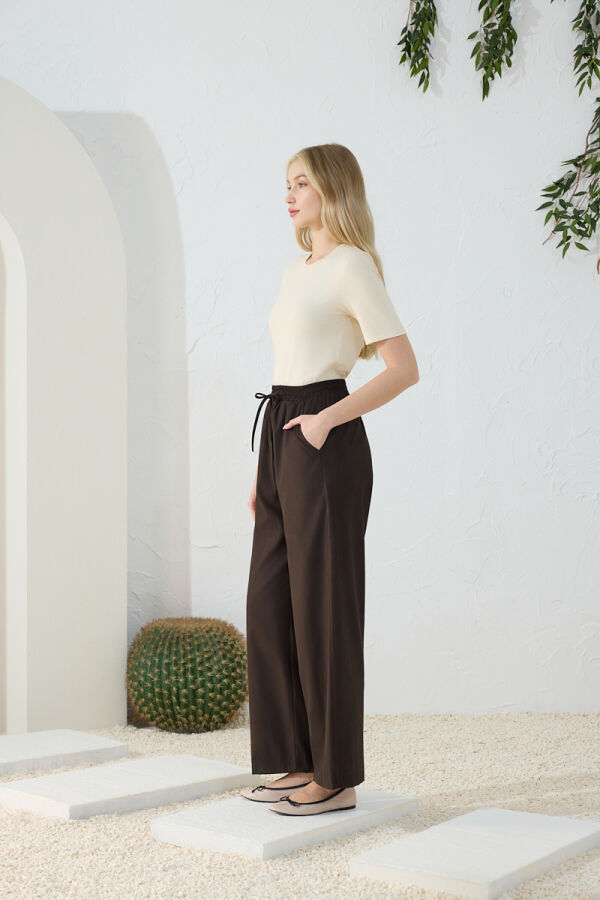 Kahverengi Suet Pantolon - 2