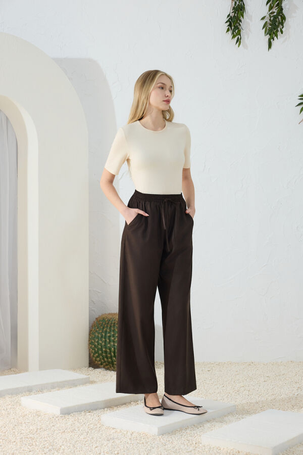 Kahverengi Suet Pantolon - 3