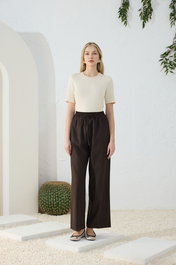 Kahverengi Suet Pantolon - 4