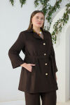 Kahverengi Süet Şık Kap - 5
