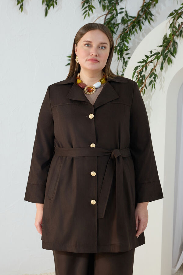 Kahverengi Süet Şık Kap - 3