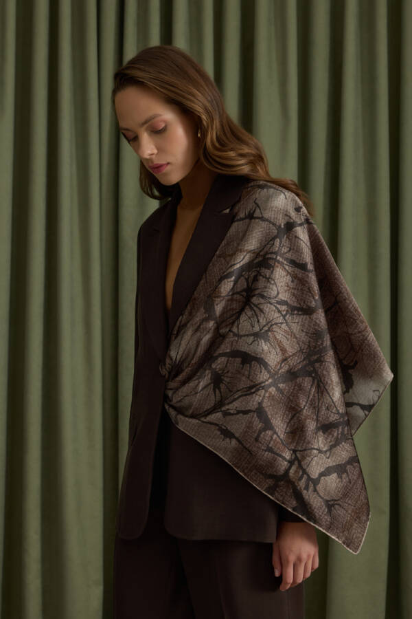 Kahverengi Tencel Ceket - 3