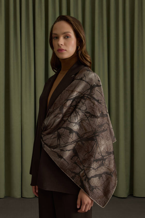 Kahverengi Tencel Ceket - 4