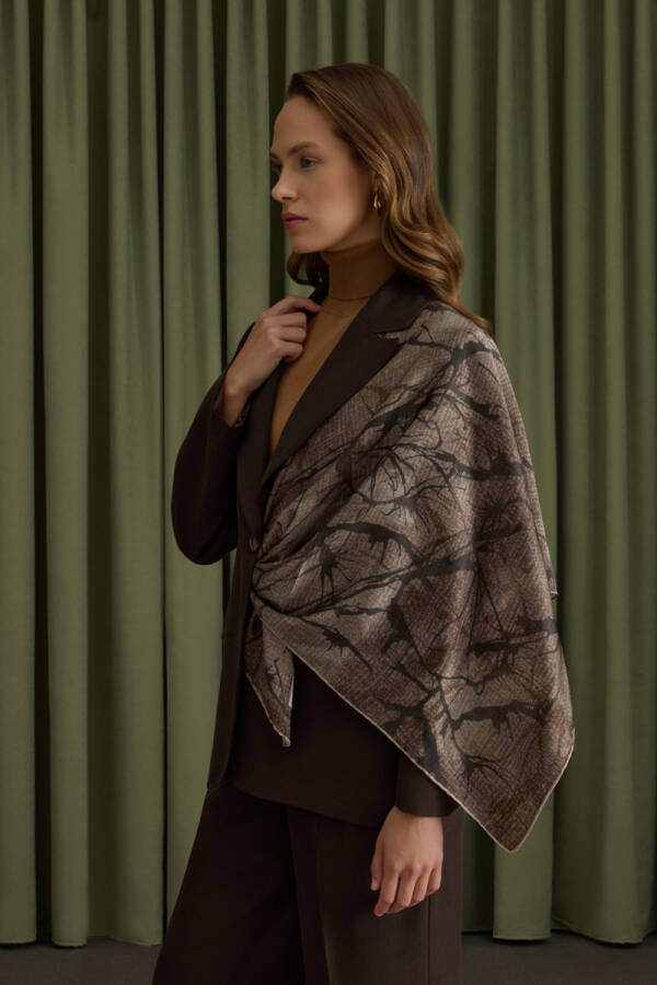 Kahverengi Tencel Pantolon - 3