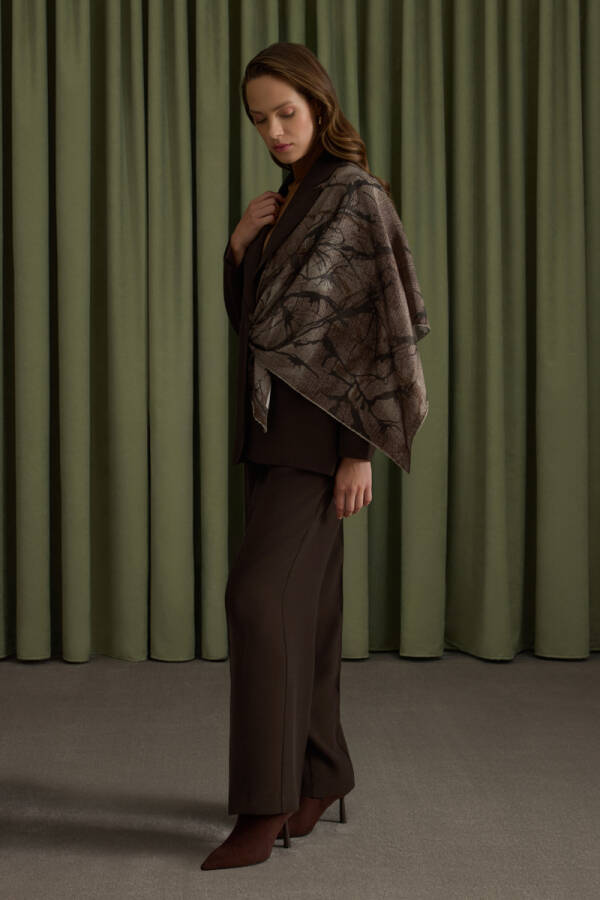 Kahverengi Tencel Pantolon - 2