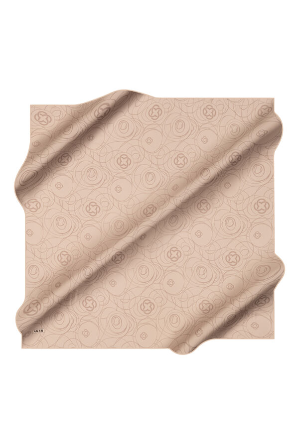 Kemik 90X90 İpek Koton Eşarp - Aker