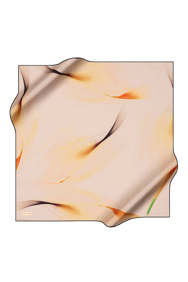 Kemik 90X90 İpek Krep Saten Eşarp - 1