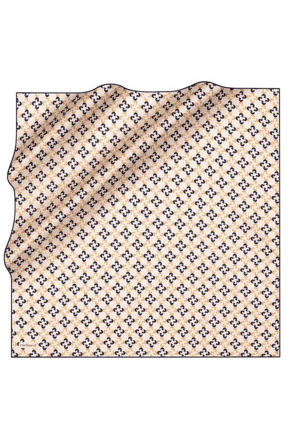 Kemik 90X90 İpek Twill Eşarp - 1