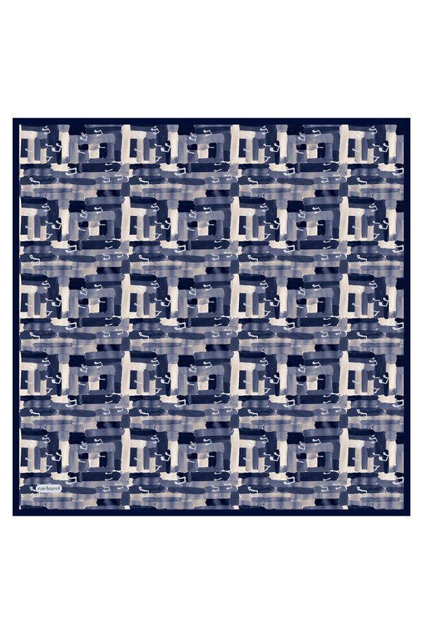 Kemik 90X90 İpek Twill Eşarp - 1