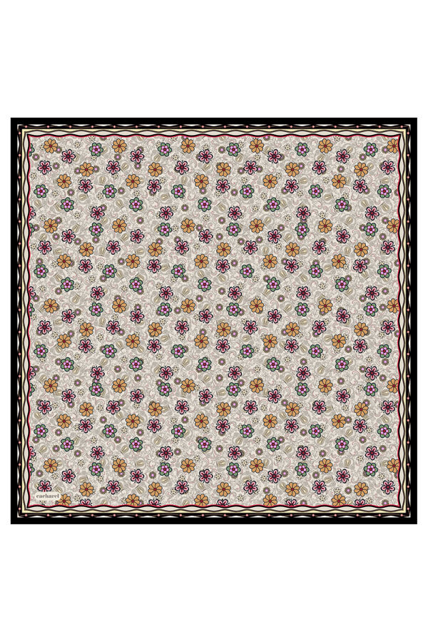 Kemik 90X90 İpek Twill Eşarp - Cacharel