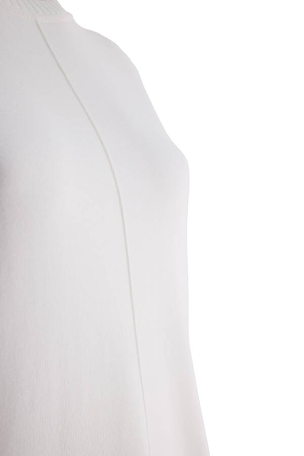 Kemik Sıfır Yaka Triko Bluz - 2