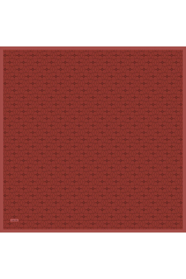 Kiremit 90X90 İpek Twill Eşarp - Aker