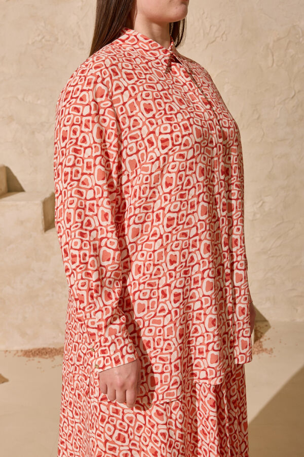 Kiremit Desenli Tunik - 5