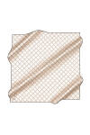 Kırık Beyaz 90X90 İpek Krep Saten Eşarp 