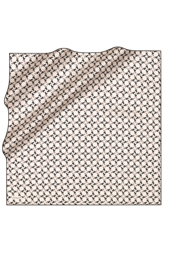 Kırık Beyaz 90X90 İpek Twill Eşarp - Cacharel