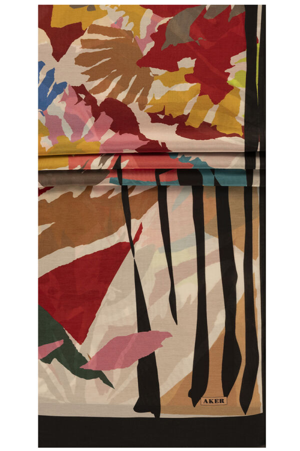 Kırmızı 75X200 İpek Koton Şal - 1