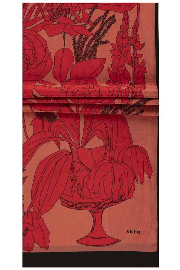 Kırmızı 75X200 İpek Koton Şal - 1