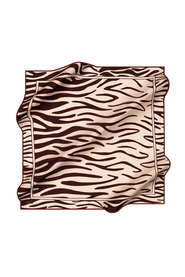 Kırmızı 90X90 İpek Krep Saten Eşarp - 1