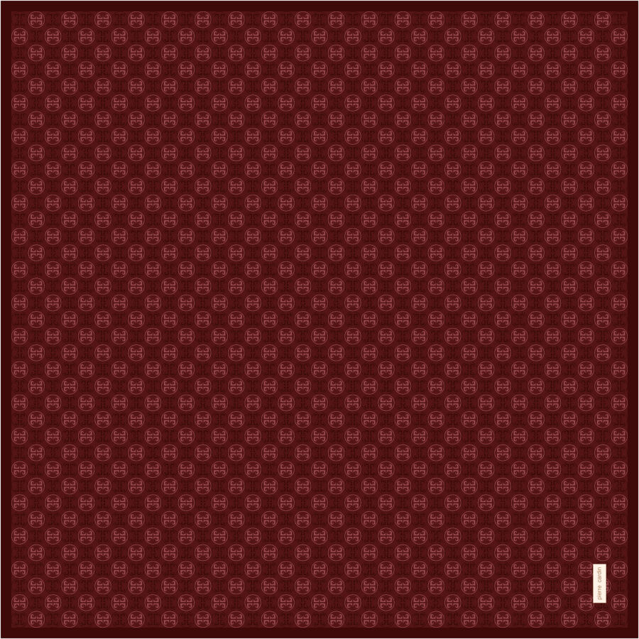 Kırmızı 90X90 İpek Krep Saten Eşarp - 1