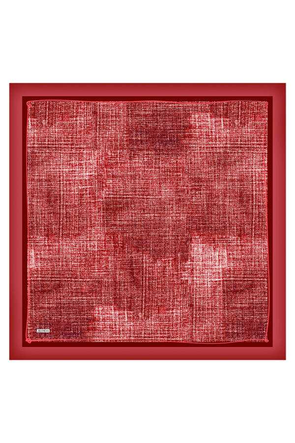 Kırmızı 90X90 İpek Twill Eşarp - 1