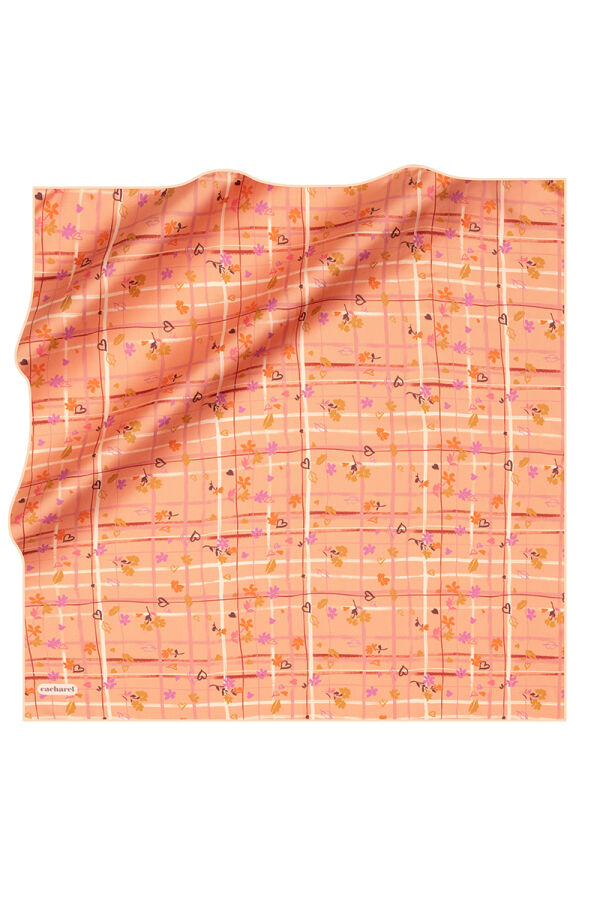 Kırmızı 90X90 İpek Twill Eşarp - Cacharel