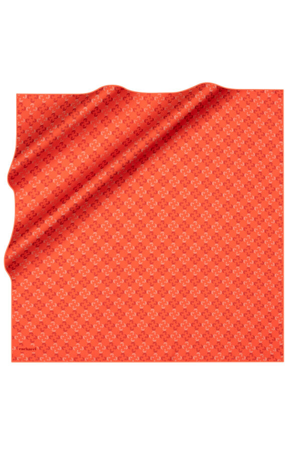 Kırmızı 90X90 İpek Twill Eşarp - Cacharel