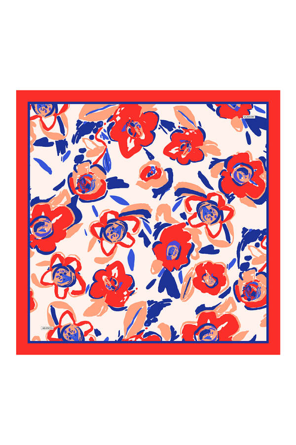Kırmızı 90X90 Pure Touch Eşarp - Arancia