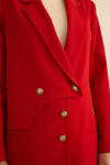 Kırmızı Anler Parçalı Dokuma Ceket - 6