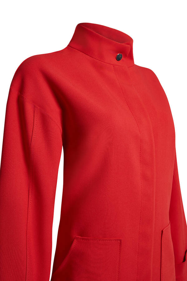 Kırmızı Cepli Kısa Ceket - Aker (1)