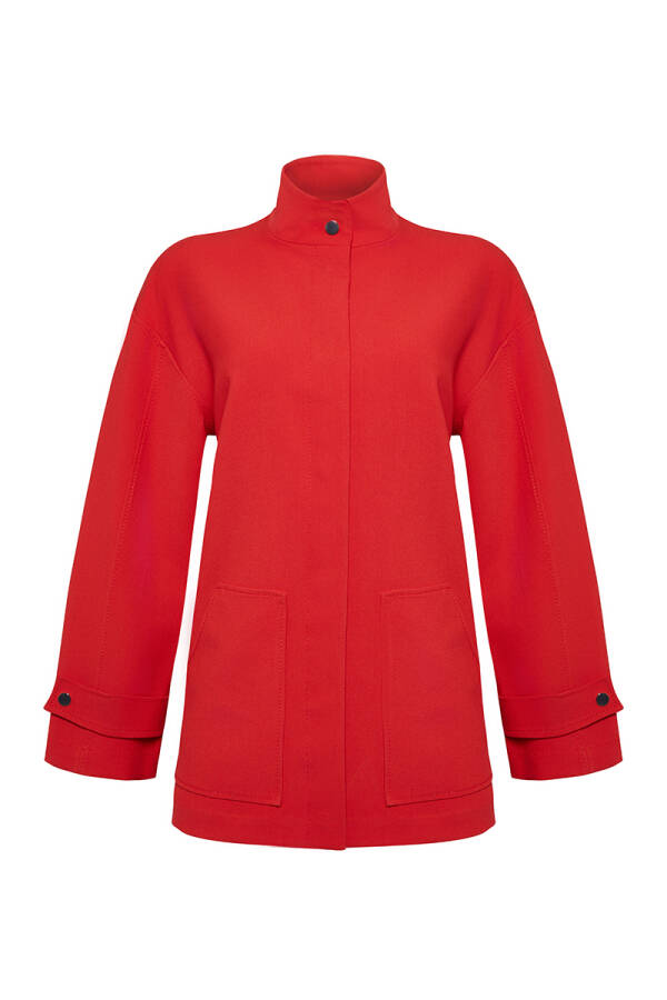Kırmızı Cepli Kısa Ceket - Aker