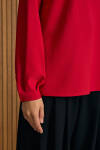 Kırmızı Dik Yaka Bluz - 4