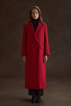 Kırmızı Kruvaze Kapama Pardösü - 2