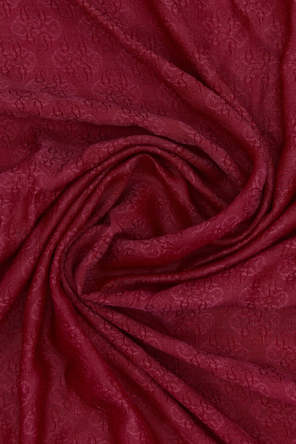 Kırmızı Monogram Jakar Eşarp - Aker (1)