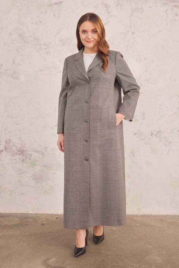 Antrasit Klasik Kesim Pardösü - 5