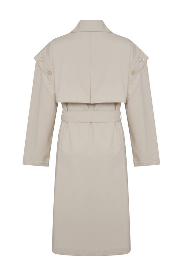 Taş Kolları Çıkarılabilir Yelek Olabilir Trençkot - 3