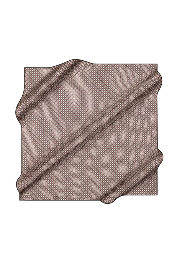 Koyu Gri 90X90 İpek Krep Saten Eşarp - 1