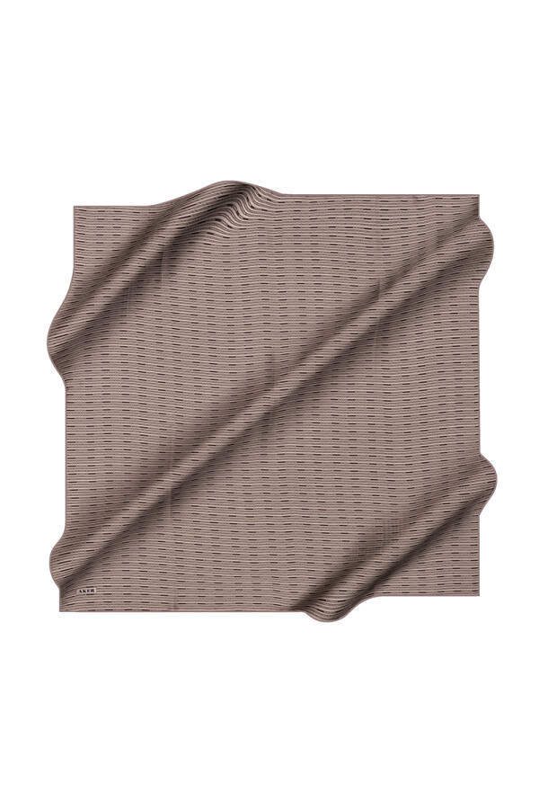 Koyu Gri 90X90 İpek Krep Saten Eşarp - 1