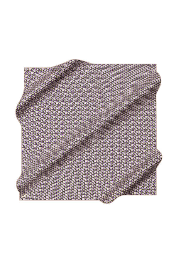 Koyu Gri 90X90 İpek Krep Saten Eşarp - 1