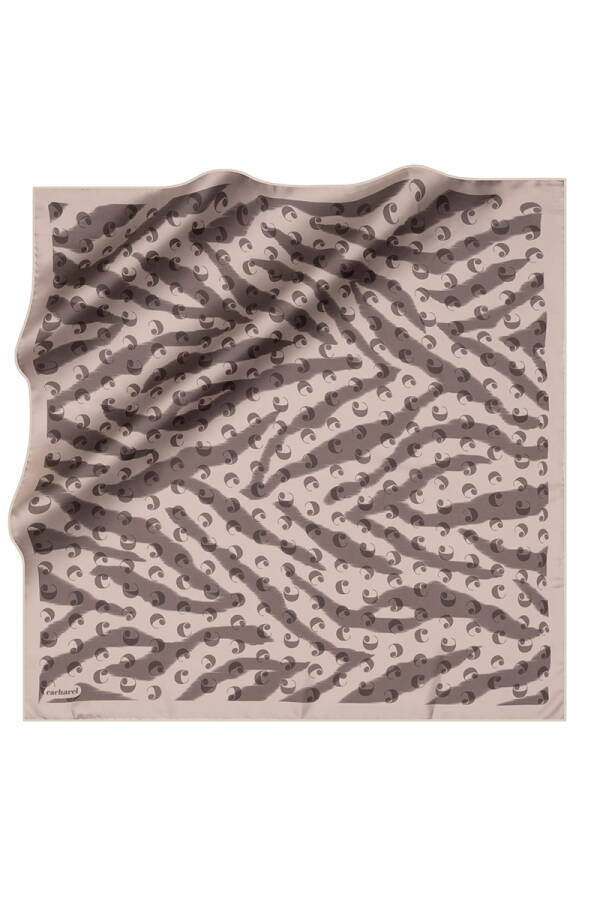 Koyu Gri 90X90 İpek Twill Eşarp - 1